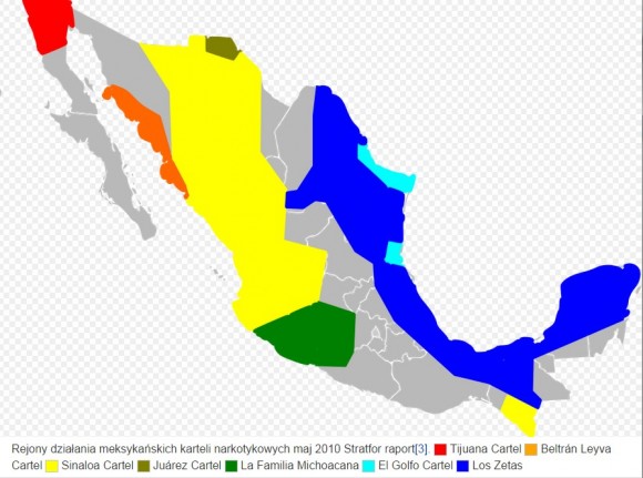 Mapa meksykańskich karteli